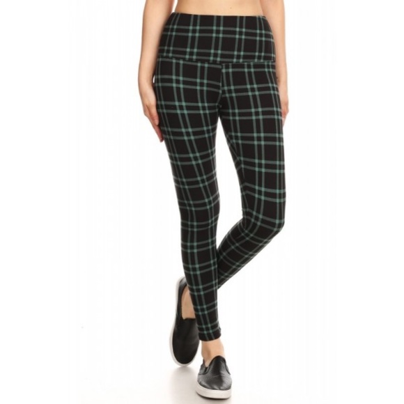 MFashions Pants - Super soft and comfortable Green Plaid Leggings